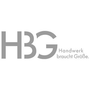 Logo HBG-Gruppe - ein Zusammenschluss führender SHK-Fachgroßhändler für den Bereich Haustechnik in Deutschland.